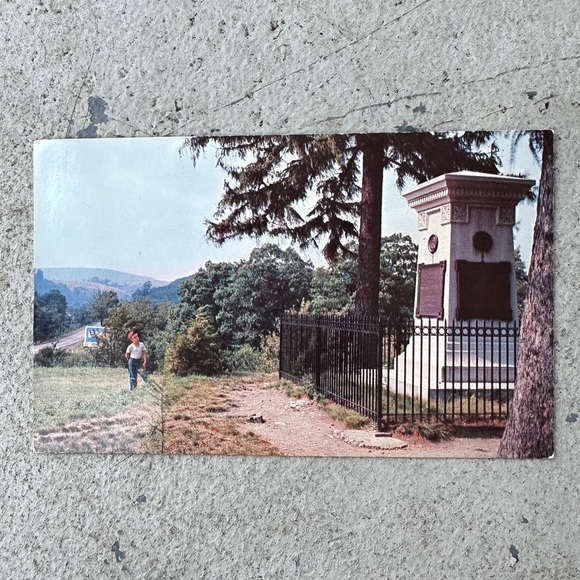 General Edward Braddock Gravesite in Uniontown Pennsylvania Postcard - Picture 2 of 3